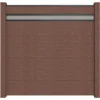 GroJa Steckzaun Solid Mit Lochblech-Einsatz 15 Cm 180x180x1,9 Cm Terra