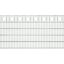 Dekor-Doppelstabmattenzaun Ring Grün 100 X 200 Cm