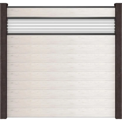 GroJa Steckzaun Solid Mit Glas-Designeinsatz 30 Cm 180x180x1,9 Cm Bi-Color Sand 3 GroJa Steckzaun Solid Mit Glas-Designeinsatz 30 Cm 180x180x1,9 Cm Bi-Color Sand