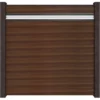 GroJa Steckzaun Solid Mit Glas-Designeinsatz 15 Cm 180x180x1,9 Cm Walnuss -Günstiges Heissner Geschäft ecksystem walnusskartonver 1