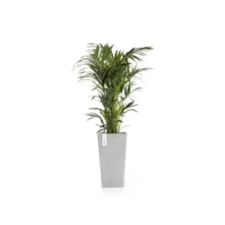 Ecopots Pflanztopf Rotterdam Halbhoch Weißgrau 49,7 Cm X 50 Cm -Günstiges Heissner Geschäft erdamMidHigh56WhiteGrey 02