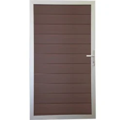 GroJa Steckzaun Solid Tor Universal 100 Cm X 180 Cm Walnuss