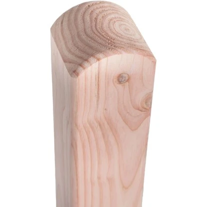 Pfosten Mit Rundkopf Lärche Natur 190 Cm X 9 Cm X 9 Cm 4 Pfosten Mit Rundkopf Lärche Natur 190 Cm X 9 Cm X 9 Cm – Bild 2