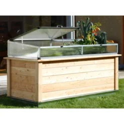 KGT Frühbeet-Aufsatz Für Holz-Hochbeet Woody 130 Alu Blank